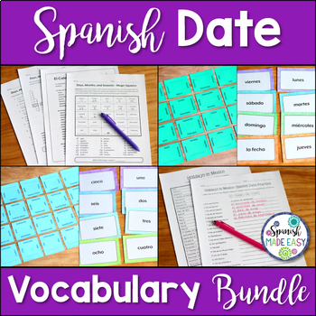 Preview of Spanish Date Vocabulary Bundle