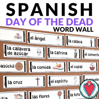 Preview of Spanish Day of the Dead Bulletin Board - Spanish Word Wall - Día de Los Muertos