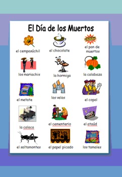 Spanish Day of the Dead / Dia de los Muertos Images & Vocabulary by Sue