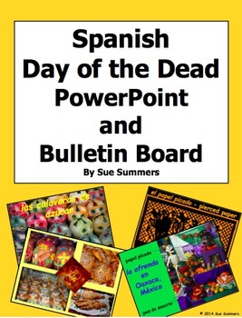 Preview of Spanish Day of the Dead Presentation and Bulletin Board Signs - 84 slides