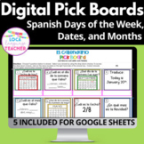 Spanish Days of the Week, Dates, and Months Digital Pick B