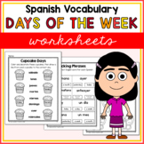 Spanish Days of the Week Worksheets Los Días de la Semana 