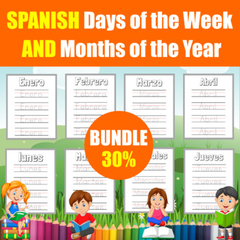 Spanish Days of the Week and Months of the Year Handwriting worksheets ...