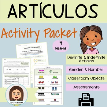 Preview of Los Artículos / Spanish Articles, Gender and Number With Classroom Objects