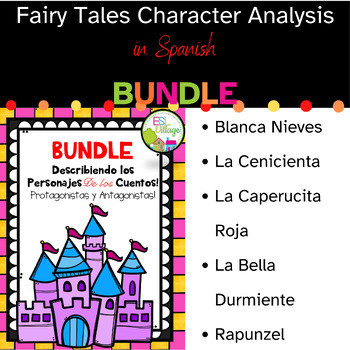 Preview of Spanish Character Analysis Templates BUNDLE
