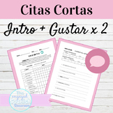 Spanish Intro and Gustar Citas Cortas Speaking Activities