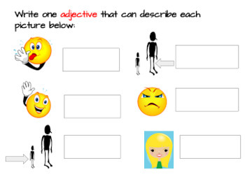 Preview of Spanish Descriptive Adjectives, Ser, Reading and Writing Practice Google Slides 