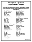 Best Seller Spanish Descriptive Adjectives for People Packet