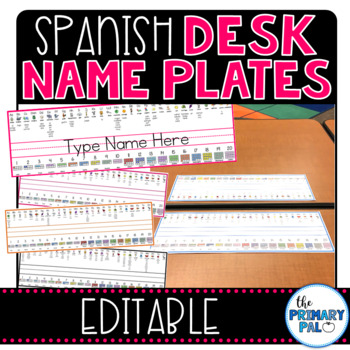 Spanish Desk Name Plates By The Primary Pal Teachers Pay Teachers