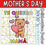 Spanish  Día de la Ma﻿dre Collaborative Coloring Poster |M