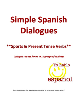 Preview of Spanish Dialogues - Sports Vocabulary & Present Tense Verbs