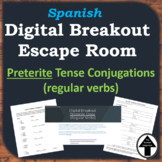 Spanish Digital Breakout Escape Room Regular Preterite Tense