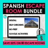 Spanish Digital Escape Room Bundle | 10 Spanish Breakout Rooms