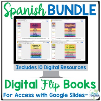 Preview of Spanish Digital Google Drive™ Flip Books BUNDLE