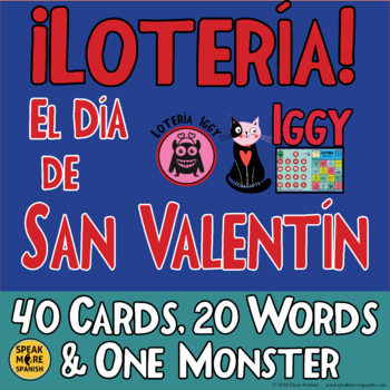 Preview of Spanish Digital Lotería San Valentín. Spanish Distance Learning Valentine Bingo