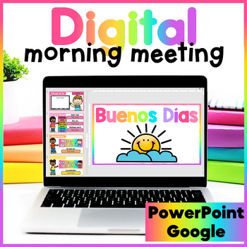 Preview of Spanish Digital Morning Meeting - Interactive PowerPoint | Google Slides™