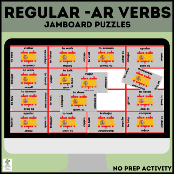 Preview of Spanish Digital Puzzles | Regular AR VERBS | Present Tense | Jamboard