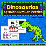 Spanish Dinosaur Activities: Counting in Spanish - Spanish
