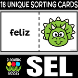 Spanish Dinosaur SEL and ESL Emotions Matching Cards