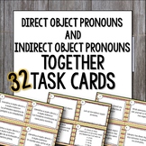 Spanish Direct & Indirect Object Pronouns Together Task Ca