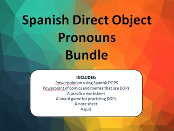 Preview of Spanish Direct Object Pronoun Bundle