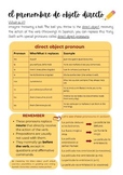 Spanish Direct Object Pronouns: 7-Page Worksheet Activity 
