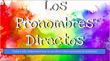 Preview of Spanish Direct Object Pronouns (Pronombres)