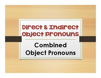 Preview of Spanish Direct and Indirect Object Pronoun Notes With Video