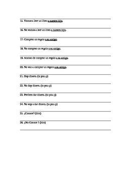 Indirect object pronouns spanish worksheet pdf
