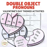 Spanish Double Object Pronouns Valentine's Puzzles and Practice