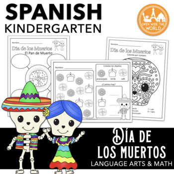 Preview of Day of the Dead Dia de los Muertos Mini-Pack Spanish Dual Language Kindergarten