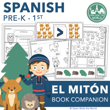 Preview of Spanish Dual Language Kindergarten "El mitón" (The Mitten) Book Companion