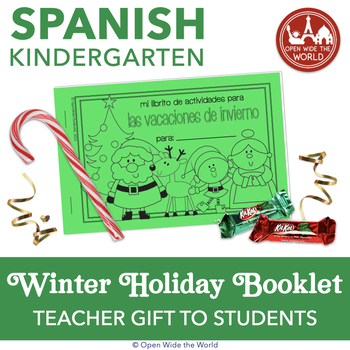 Preview of Spanish Dual Language Kindergarten Teacher Christmas Gift to Students