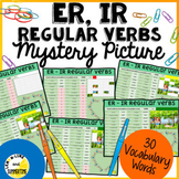 Spanish ER & IR Regular Verbs Mystery Picture Reveal Puzzle 