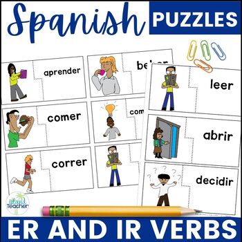 Preview of Spanish ER IR Verbs Puzzles