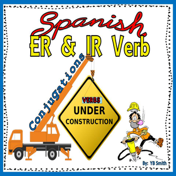 Preview of Spanish ER and IR Verb Conjugations Notes and Practice Powerpoint BUNDLE