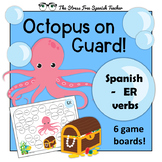 Spanish verbs REVIEW GAMES -ER verb tenses 6 game boards included