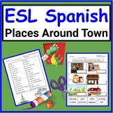 Spanish to English Worksheets ESL: Vocabulary - Places Aro