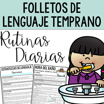 Preview of Spanish Early Intervention Language Handouts for Daily Routines- Speech Therapy