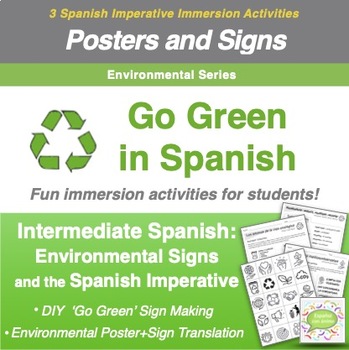 Preview of Spanish Imperative Practice: Environmental Signs/Translation Activity Worksheets