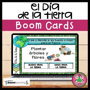 Preview of Earth Day Spanish environment el medio ambiente Digital Task Cards 