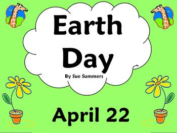 Preview of Earth Day PowerPoint, Bulletin Board Signs and Vocabulary - 29 Slides