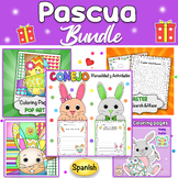 Spanish Easter Activities Bundle - Crafts, coloring, word 
