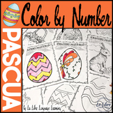 Spanish Easter Activities Color by Number Pascua Springtim