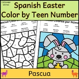 Spanish Easter Color by TEEN Number Pascua Colorea por Núm