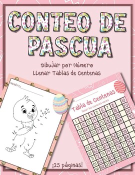 Preview of Spanish Easter Counting and Number Writing