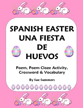Preview of Spanish Easter Poem, Crossword Puzzle, Cloze Activity, Vocabulary List - Pascua