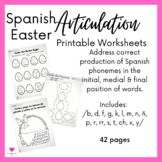 Spanish Easter Speech Therapy Worksheets
