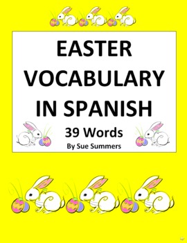 Preview of Spanish Easter Vocabulary - Las Pascuas 39 Words