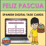 Spanish Easter Vocabulary: FELIZ PASCUA BOOM CARDS